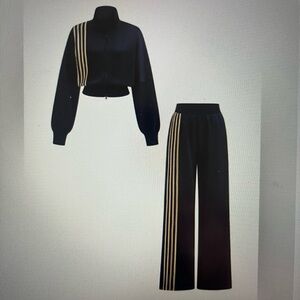 Commense NWT Black and Gold Women's Tracksuit Set (purchased for $96)